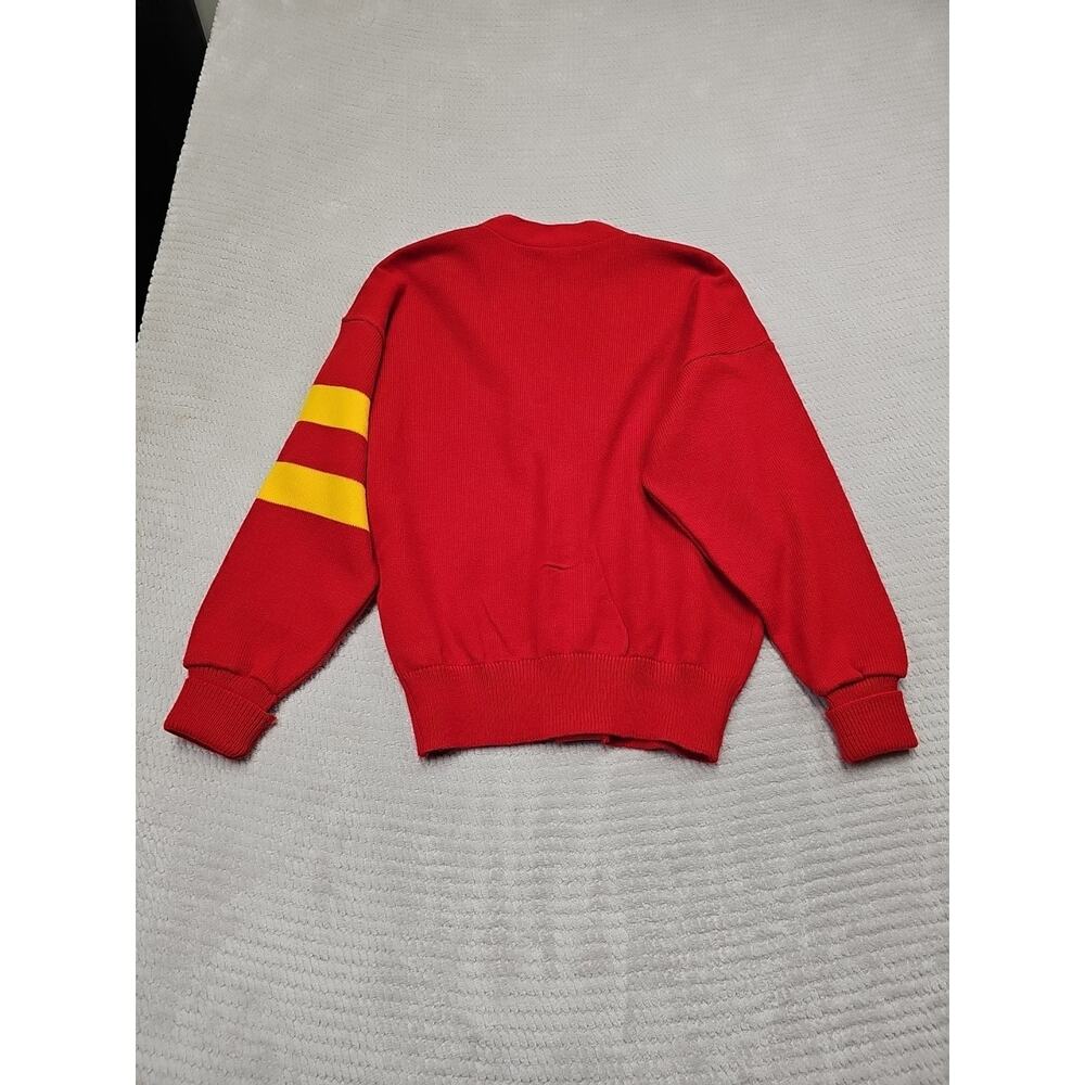 Dehen Knitting Co Sweater Adult Large Vintage Varsity Vneck - Picture 6 of 7
